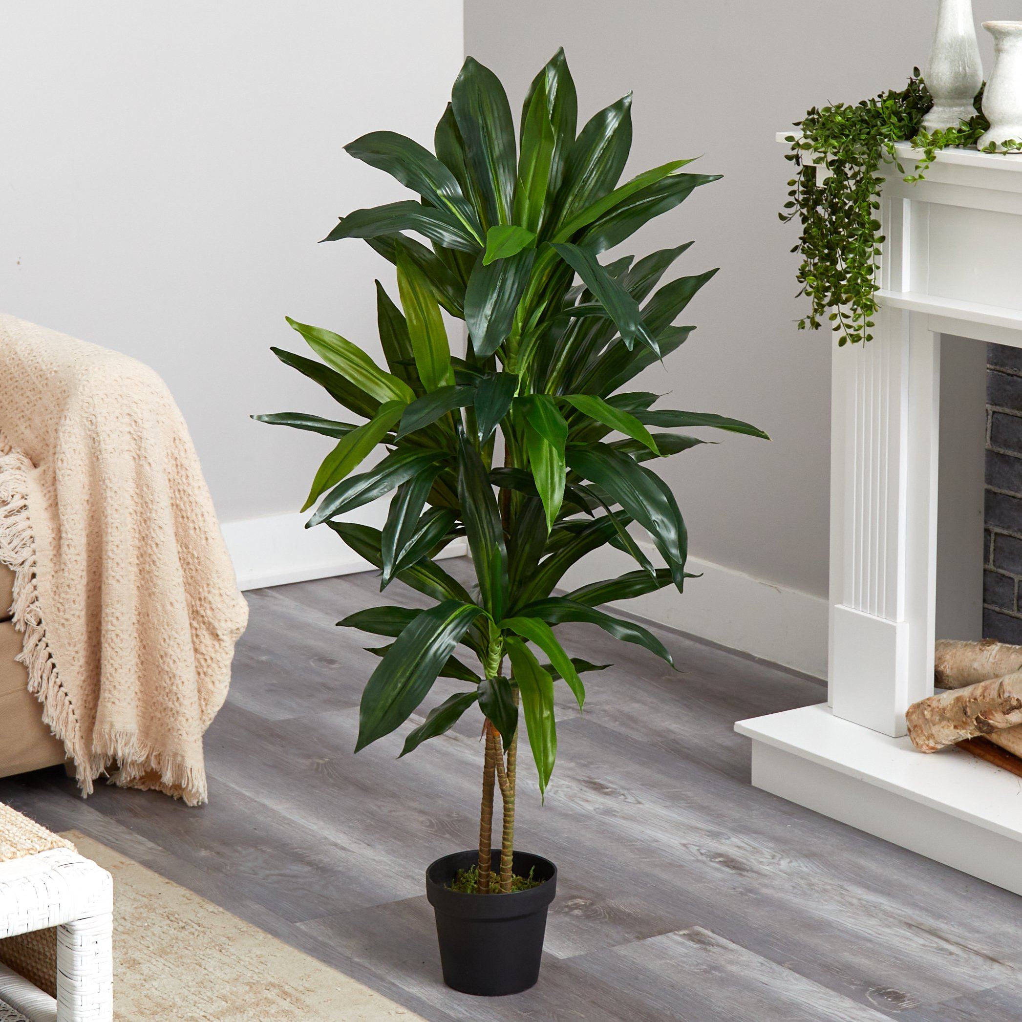 Real Touch 48 inch. Artificial Dracaena Silk Plant